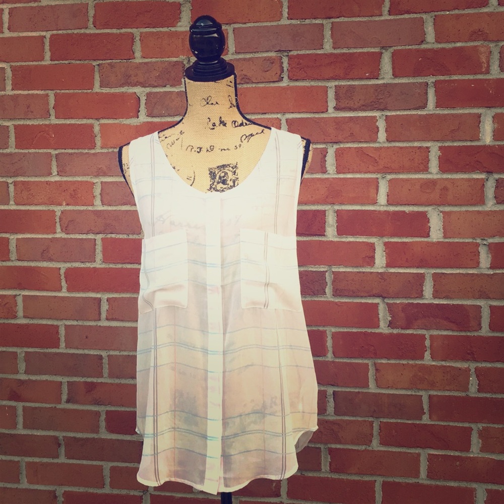 Dakota Collective Sheer Oversized Sleeveless Top